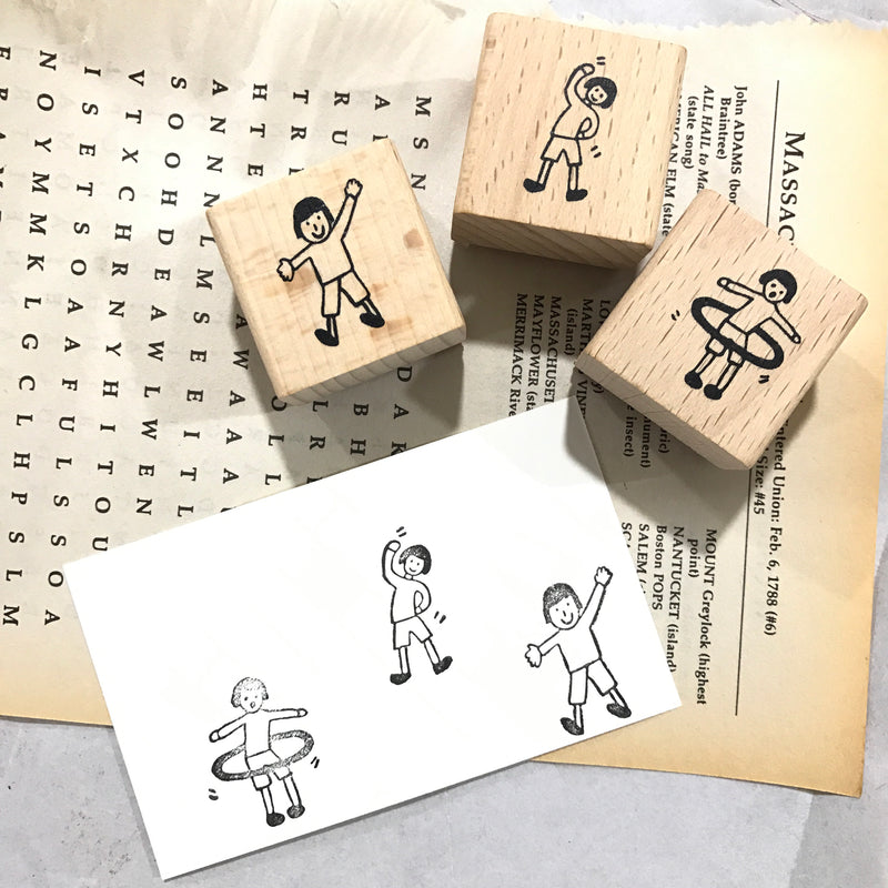 evakaku Rubber Stamp Set - Want To Exercise