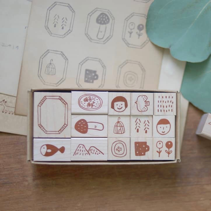 evakaku Daily Life Rubber Stamp Set