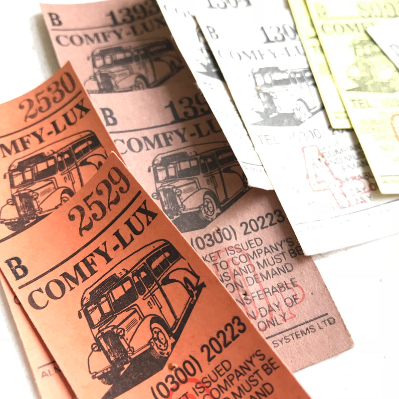 Vintage Ticket Set - Comfy-Lix Bus Ticket (10pcs)