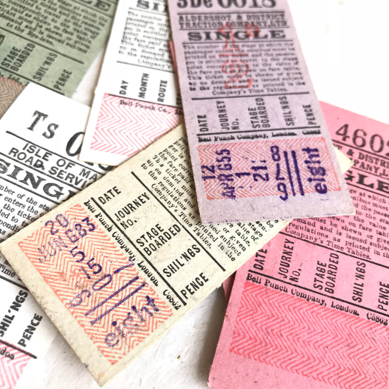 Single Vintage Bell-Punch Ticket Set