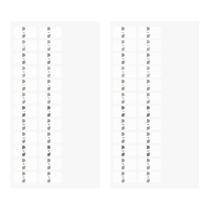 Midori Chiratto Index Labels - Gray