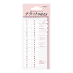 Midori Chiratto Index Labels - Pink