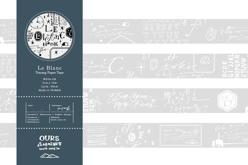 OURS Le Blanc Tracing Paper Tape