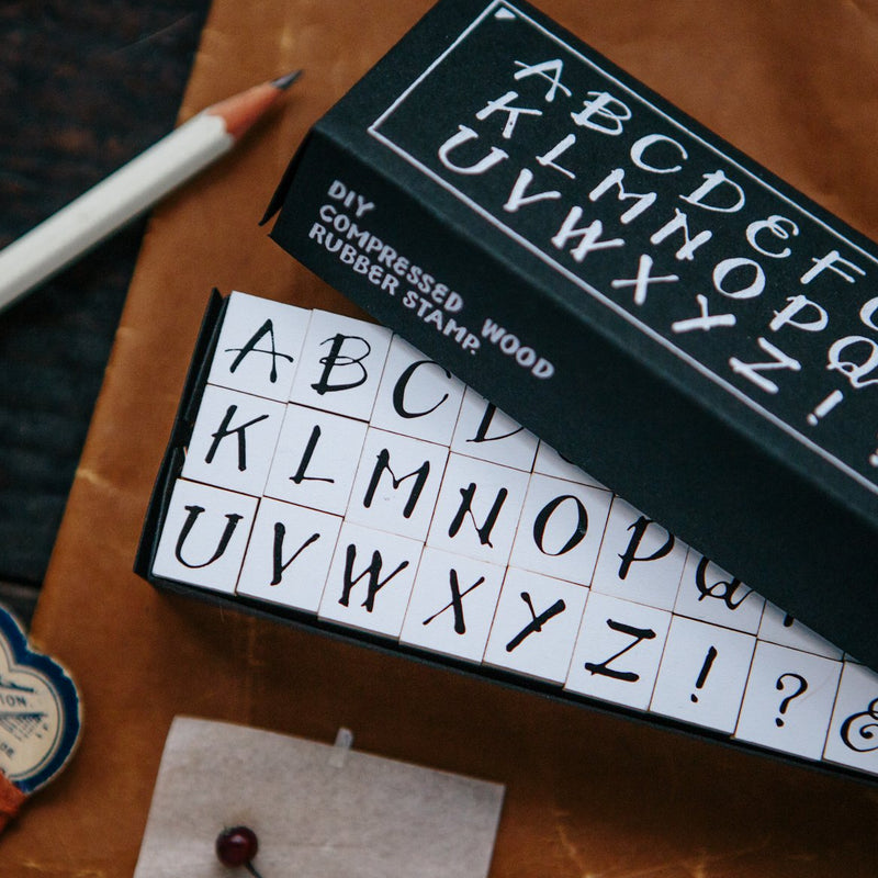 OURS Alphabet Rubber Stamp Set