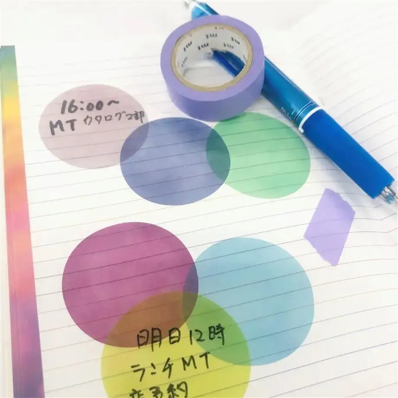 Japanese Colour Swatch Tracing Paper Stickers