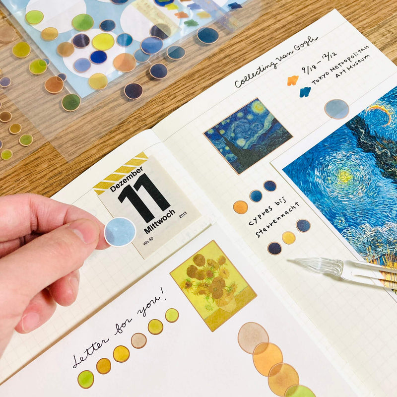 Colour Swatch Tracing Paper Sticker: Famous Paintings