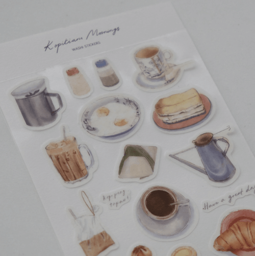 Kopitiam Mornings Washi Sticker