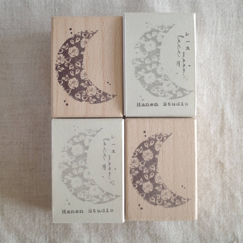 Hanen Studio Rubber Stamp - Lace Moon