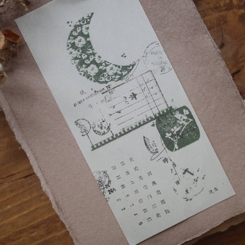 Hanen Studio Rubber Stamp - Lace Moon
