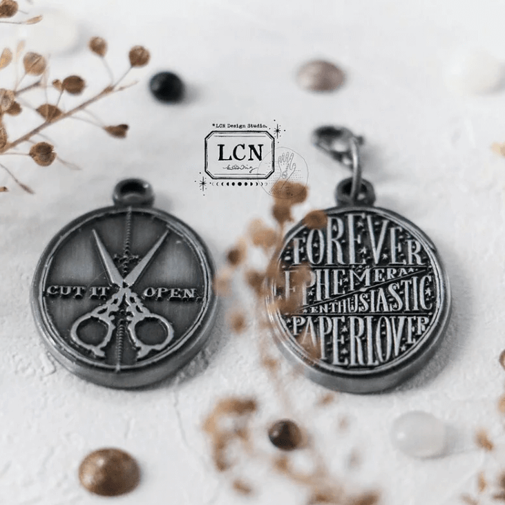 LCN Double-Sided Metal Charm - Paperlover / Stationery Addicted