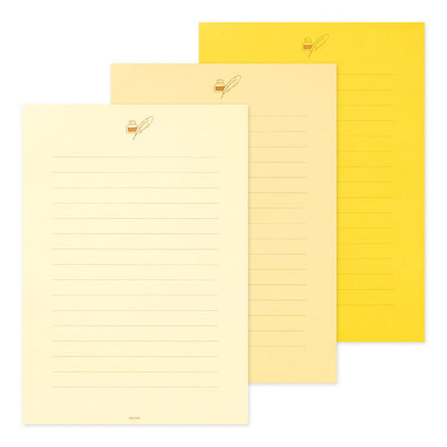 MD 3-Tones Letter Pad - Gold