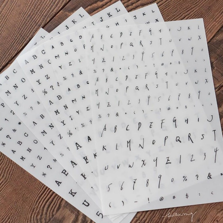 LCN Print-On Stickers - Letters and Numbers