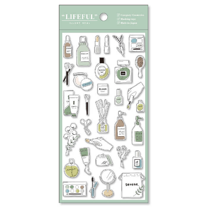 Lifeful Illustration Sticker - Cosmetic