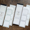 Oeda Letterpress 3 Patterns Label Book III (Green & Gold / Purple & Gold)