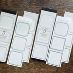 Oeda Letterpress 3 Patterns Label Book III (Green & Gold / Purple & Gold)