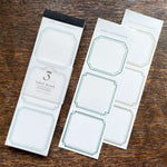 Oeda Letterpress 3 Patterns Label Book III (Green & Gold / Purple & Gold)