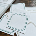 Oeda Letterpress 3 Patterns Label Book III (Green & Gold / Purple & Gold)