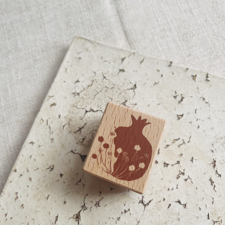 Pomegranate in the Autumn Night Rubber Stamp Series