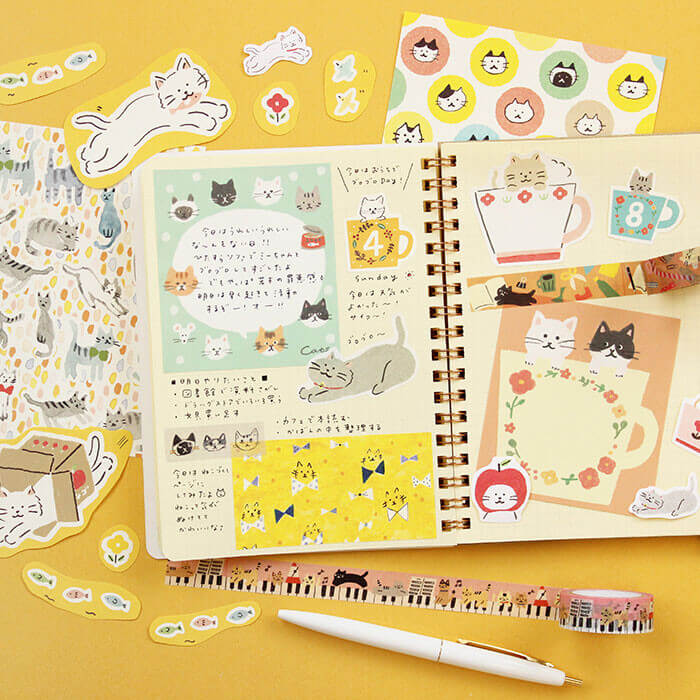 Furukawashiko [My Perfect Day] Sticker Flakes - Small cat