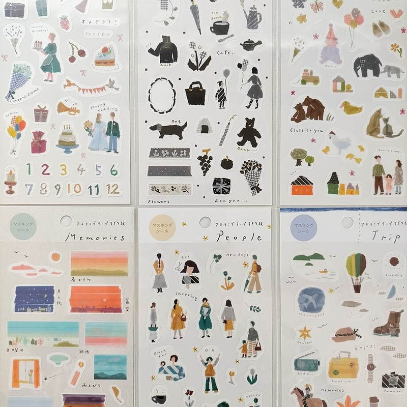 [My Favorite] Washi Sticker - Monochrome