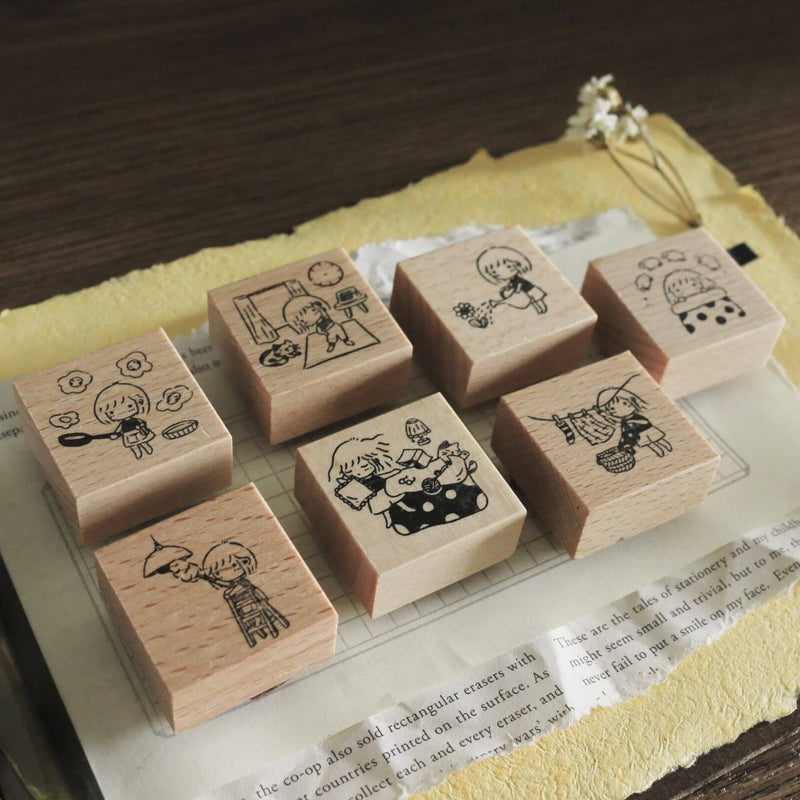 Ecru Forest rubber stamp - Mini stamps – petit zakkaya