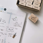 ____ of the day Rubber Stamp: Modern Typeface