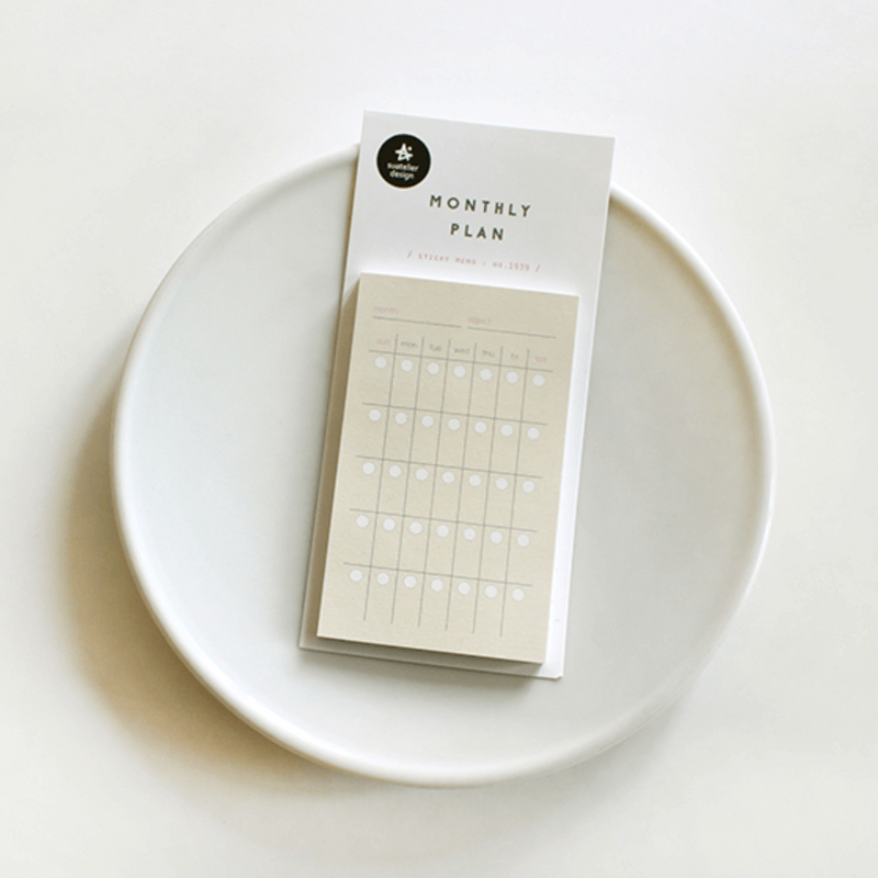 Suatelier Memo Sticky Notes - monthly plan
