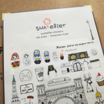 Suatelier Stickers - City Collection (China/ Moscow/ New York/ Paris/ London/ frankfurt am main/ Tokyo)