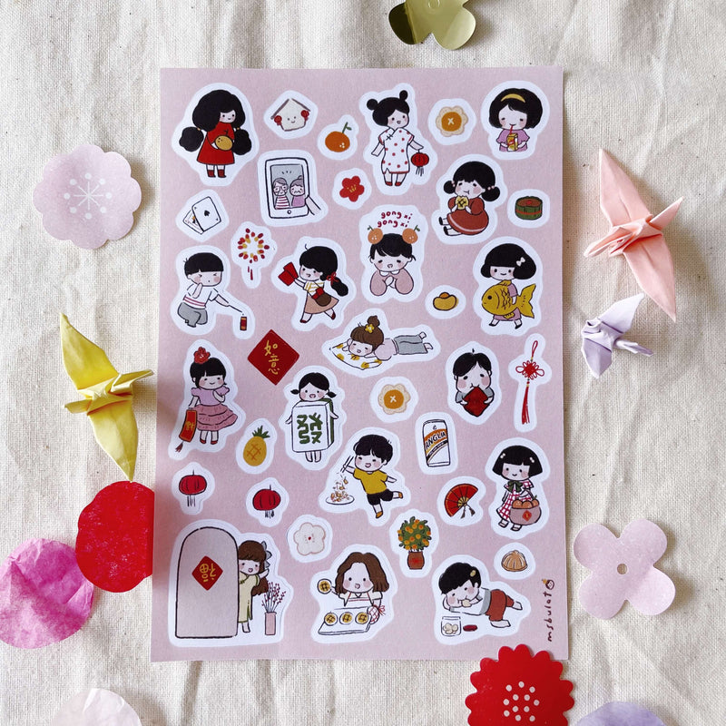 msbulat Sticker Sheet - Love Me Some CNY