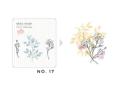 MU Botanical Clear Stamp Set - No. 17