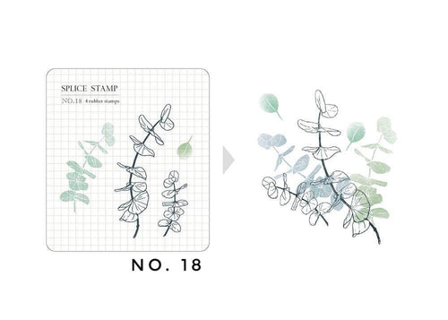 MU Botanical Clear Stamp Set - No. 18