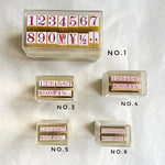 Shachihata Number Rubber Stamp Set