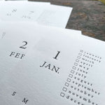 Oeda Letterpress Calendar 2022