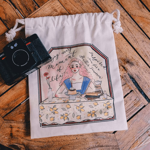 LDV Drawstring Bag: Old-school afternoon tea party