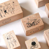 modaizhi One Day Rubber Stamp Set - Plant Series