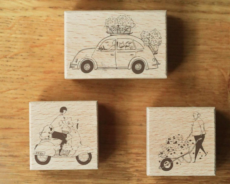 modaizhi One Day Rubber Stamp - Transportation Series