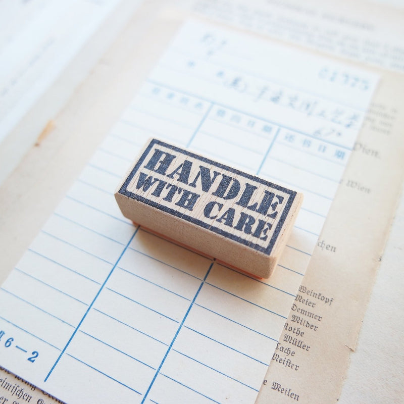 Handle With Care Rubber Stamp