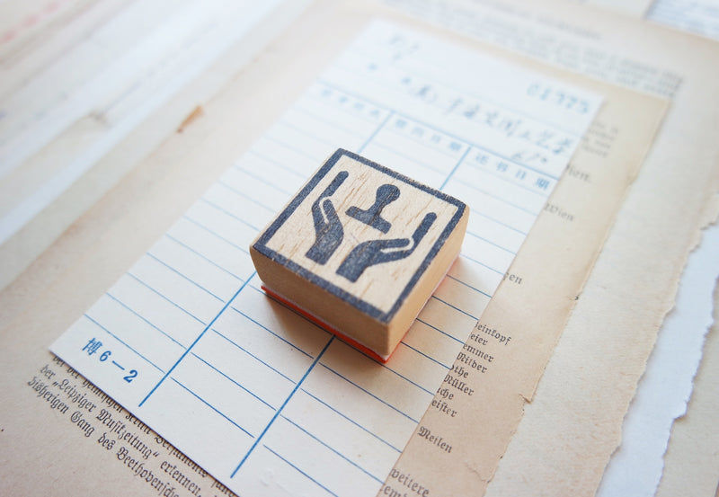 Handle With Care Rubber Stamp