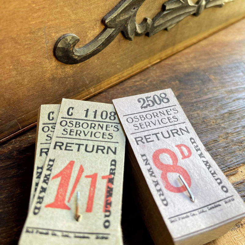 Vintage Ticket Set - Osborne's Services Return Tickets (12pcs)