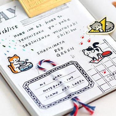 PICCOLO Stationery & Cat Washi Sticker Flakes