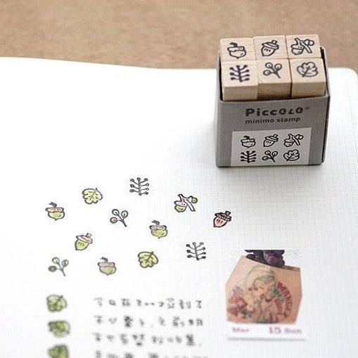 PICCOLO Miniature Rubber Stamp Set