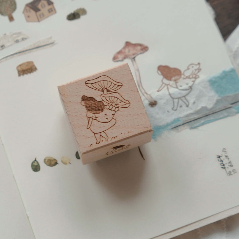 bighands Rubber Stamp - Pick Some Mushrooms