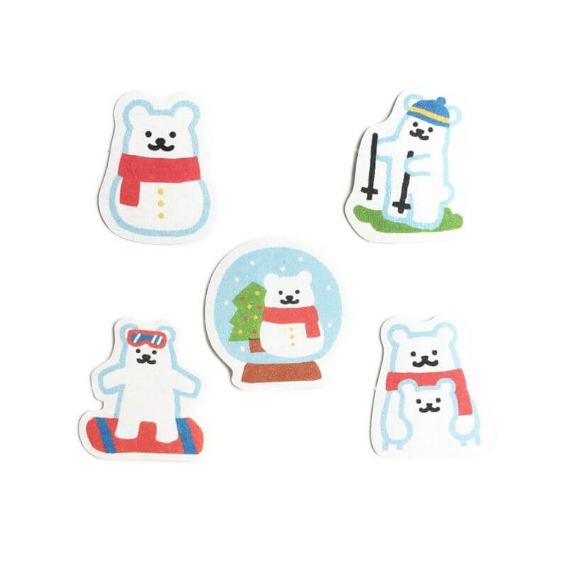 Furukawashiko [Pochitto] Sticker Flakes - Polar bear