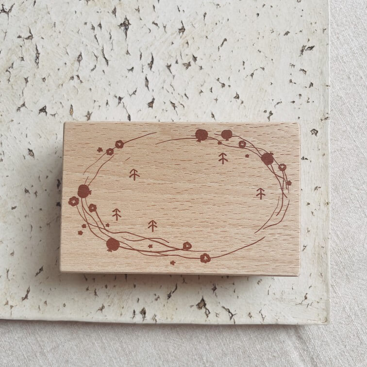 Pomegranate in the Autumn Night Rubber Stamp Series