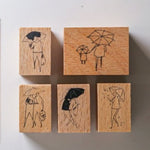 modaizhi One Day Rubber Stamp Set - Plant Series