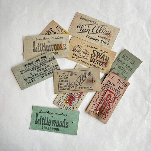 Vintage Ticket Set - Return Tickets (10pcs)