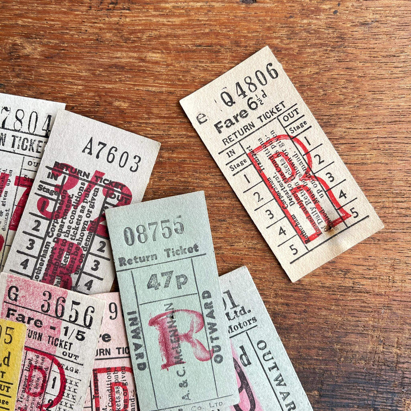 Vintage Ticket Set - Return Tickets (10pcs)