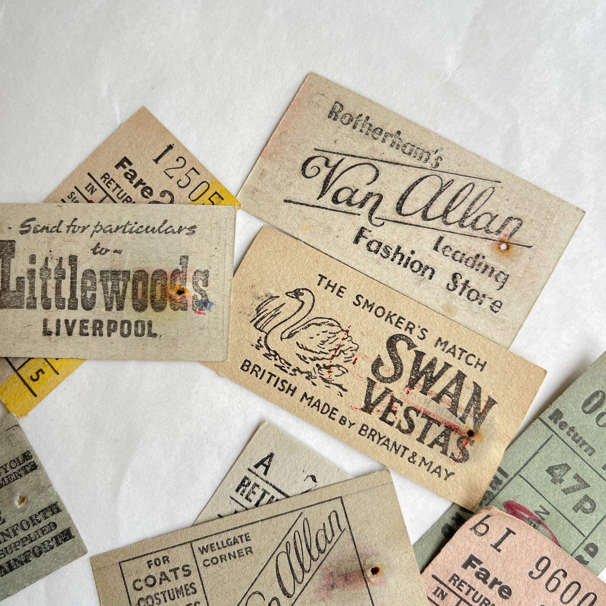 Vintage Ticket Set - Return Tickets (10pcs) – Sumthings of Mine