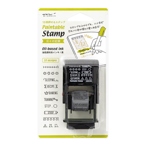 Midori Paintable Rotating Stamp - 10 Designs - Easily Decorate