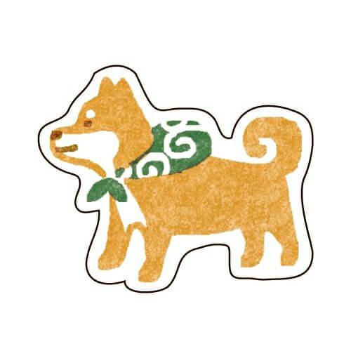 Furukawashiko [Pochitto] Sticker Flakes - Shiba Inu